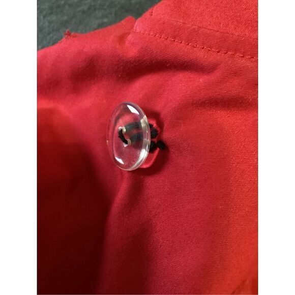 Unique Style Vintage Double Breasted Red Trench Coat M - Picture 4 of 8